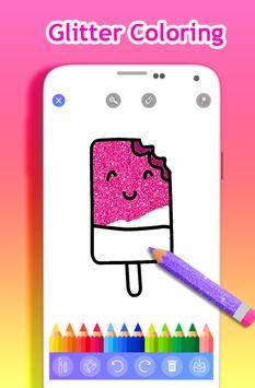 Glitter Ice Cream and Cup Cake Coloring Book