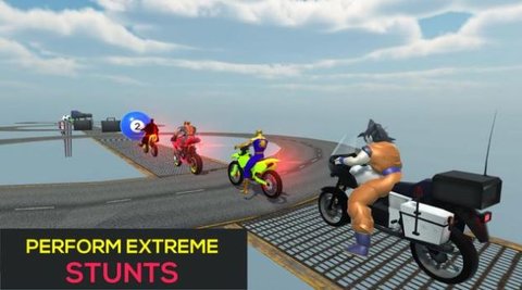 超级英雄自行车特技赛车（Superheroes Bike Racing Stunt Game）