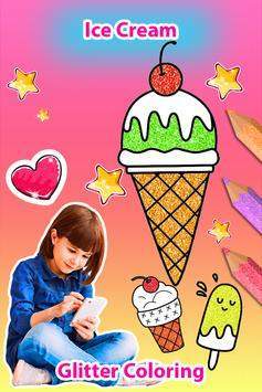 Glitter Ice Cream and Cup Cake Coloring Book